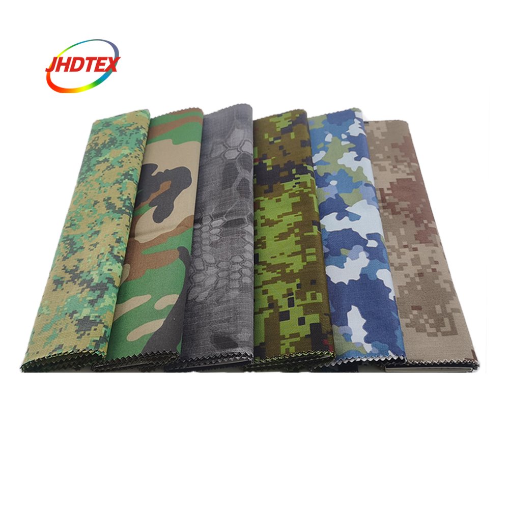 JHDTEX wholesale custom digital type ripstop polyester cotton camo camouflage fabric textile for tactical uniform workwear