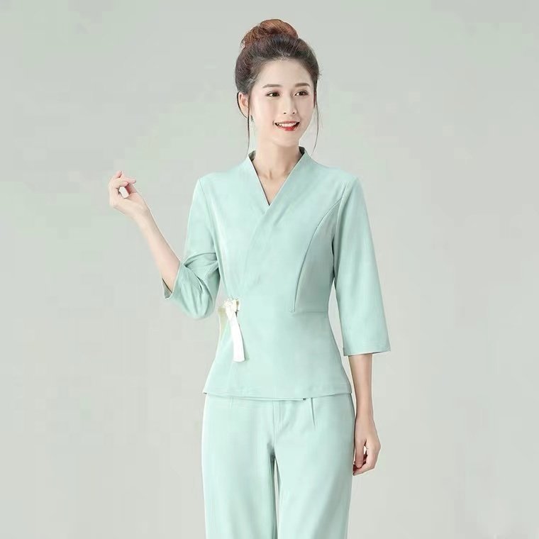high quality Thai spa uniform for massage therapist custom spa uniform fashion style