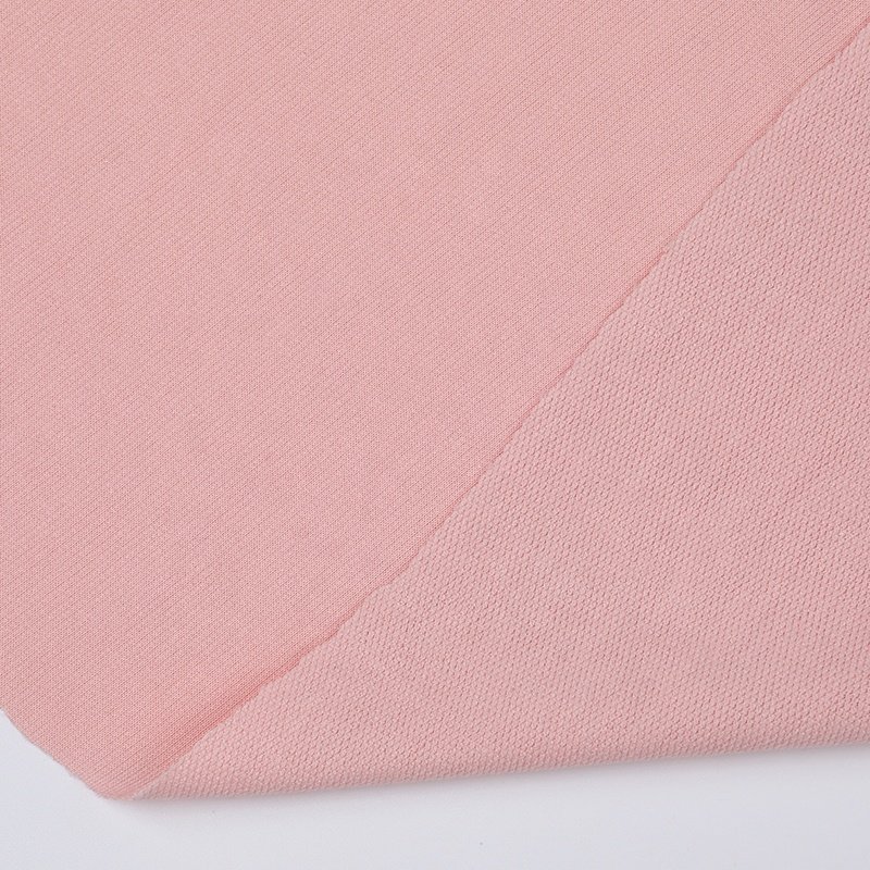 Factory direct sale spun yarn french terry 100%polyester knitted fabric for t-shirts
