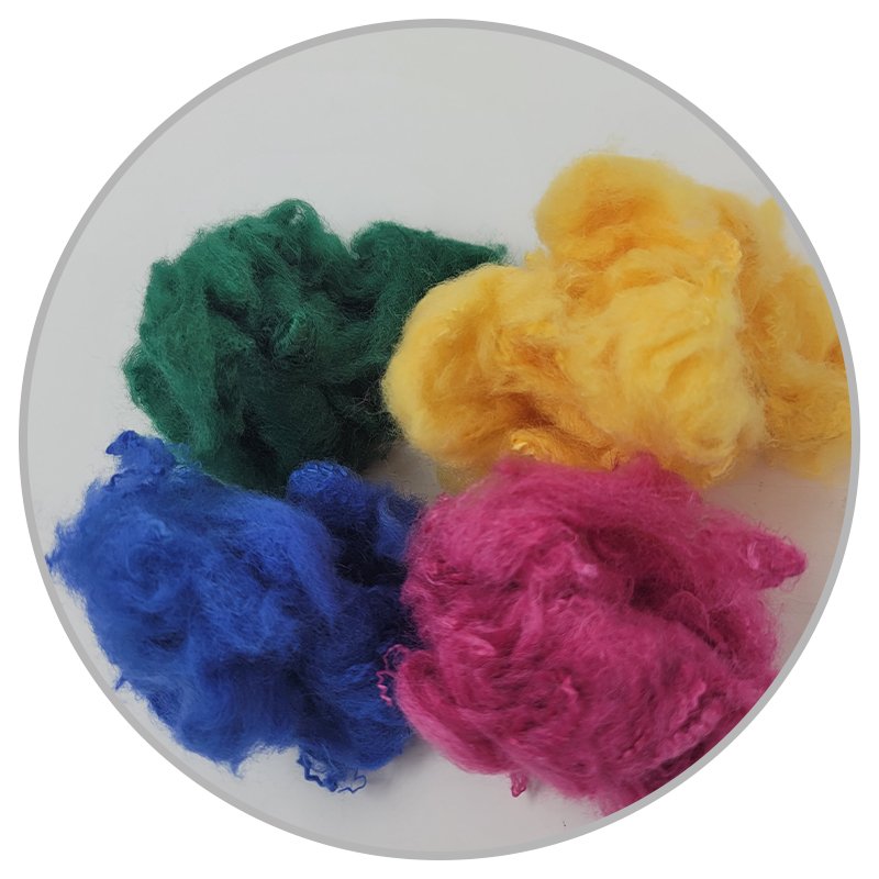 colored white polyester staple fiber