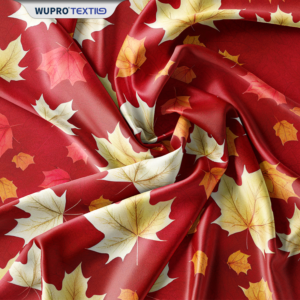 Printtek Wholesale Manufacturer Woven 100 polyester Flowers Pattern Red Rose Digital Printed fabric For Dresses