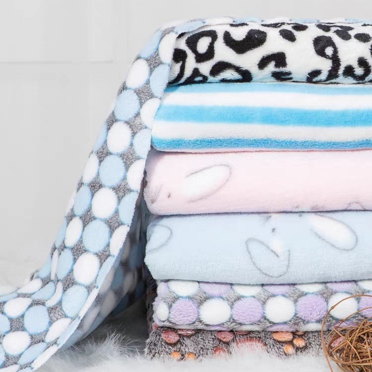 Wholesale 100% Polyester Super Soft Custom Print Plush Fleece Fabric For Blanket