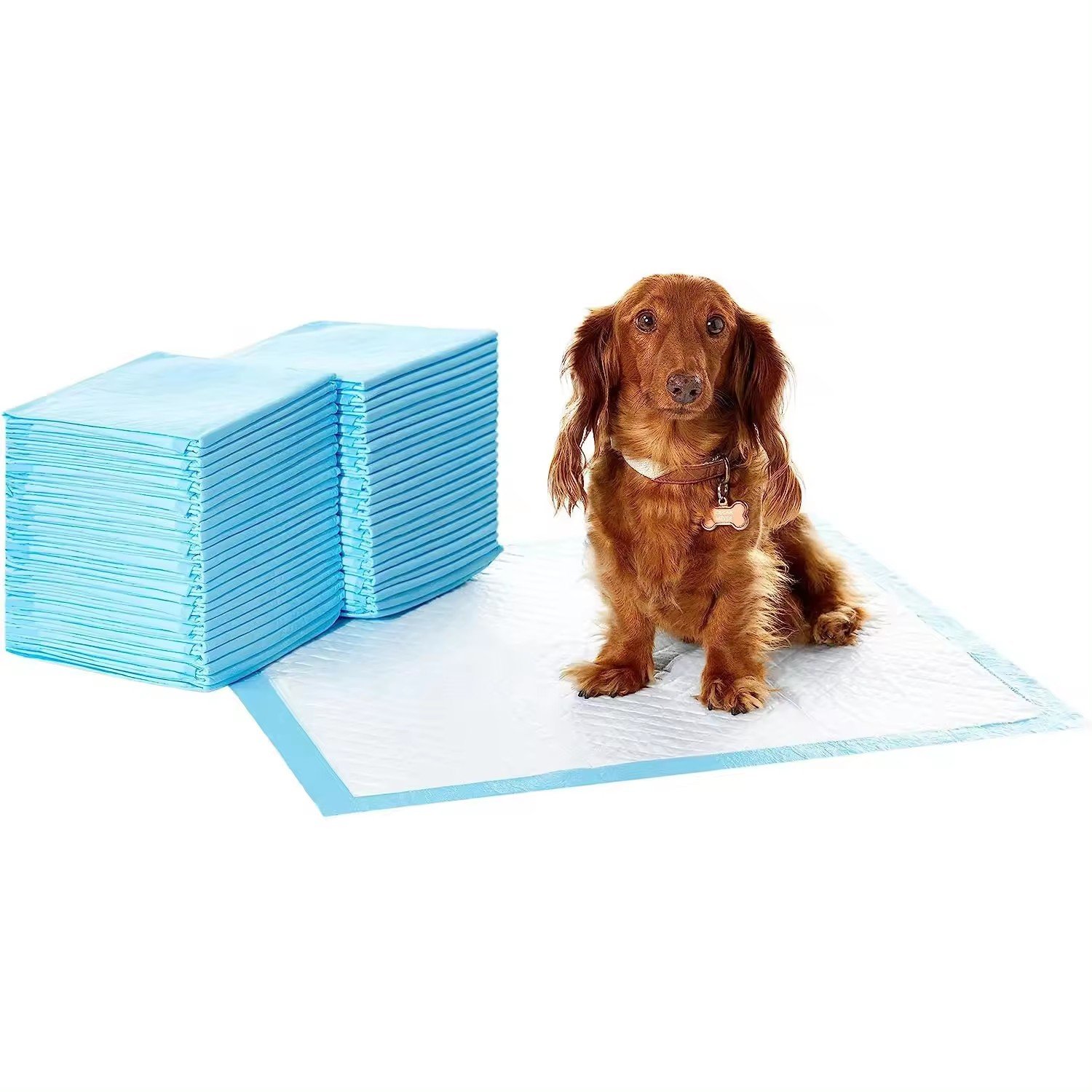 New Technology Pet Training Pads OEM&ODM Wholesale 6-Layer Disposable Non-Woven PE-Film Underpad Pet Toilet Training Pads
