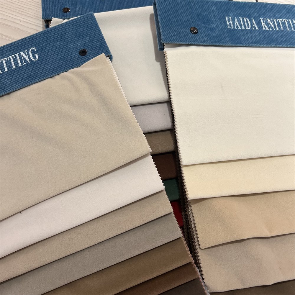 Factory Wholesale Heavyweight Holland Velvet Fabric Waterproof Polyester Sofa Upholstery Solid&Plain Style Cheap Price