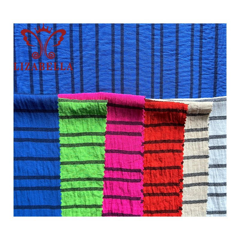 Shaoxing Lizabella Best Quality Wholesale Cey Cation Woven Fabrics for Clothing Dresses 100% Polyester Fabric GRS Sofa Textile