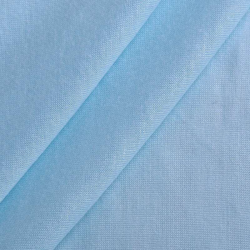 wholesale good breathable organic stretchable single jersey cotton bamboo fabric for clothes