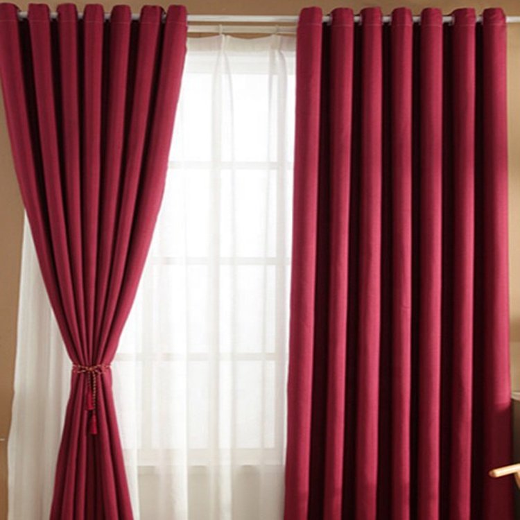 Grey Curtains For The Living Room 2024 Eco-friendly Cotton and Linen Velvet Fabric Blackout Curtains Luxury Design