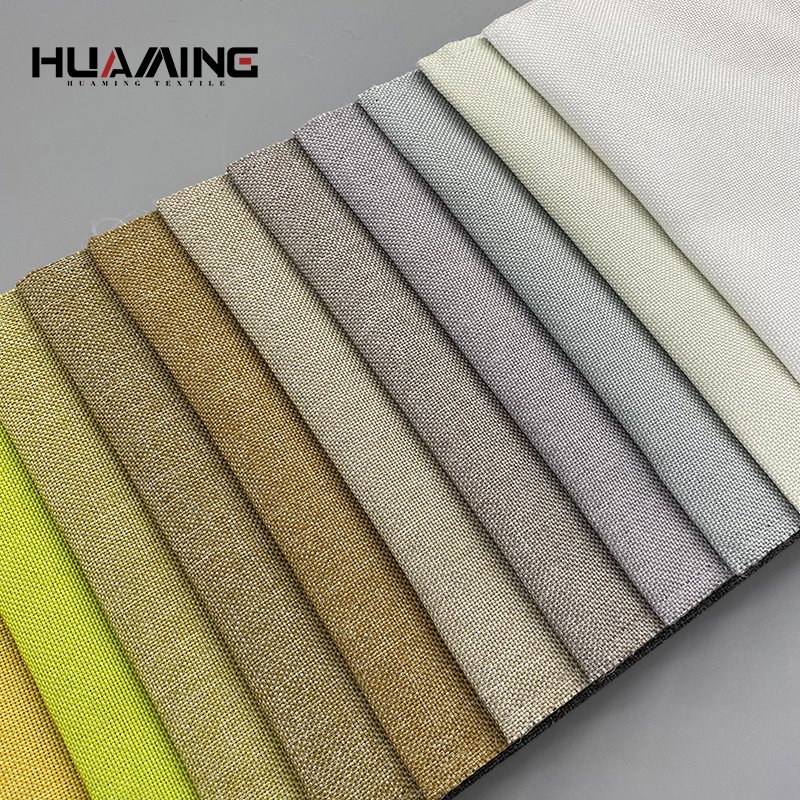 100%polyester linen looking plain dyed fabric for home decor ,hometextile , Curtain , Sofa