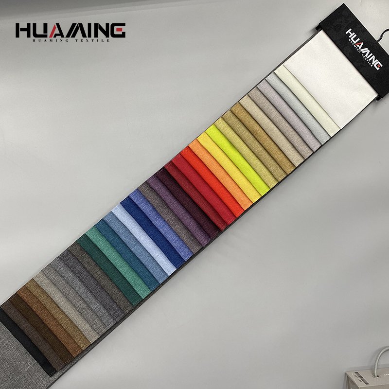 100%polyester linen looking plain dyed fabric for home decor ,hometextile , Curtain , Sofa