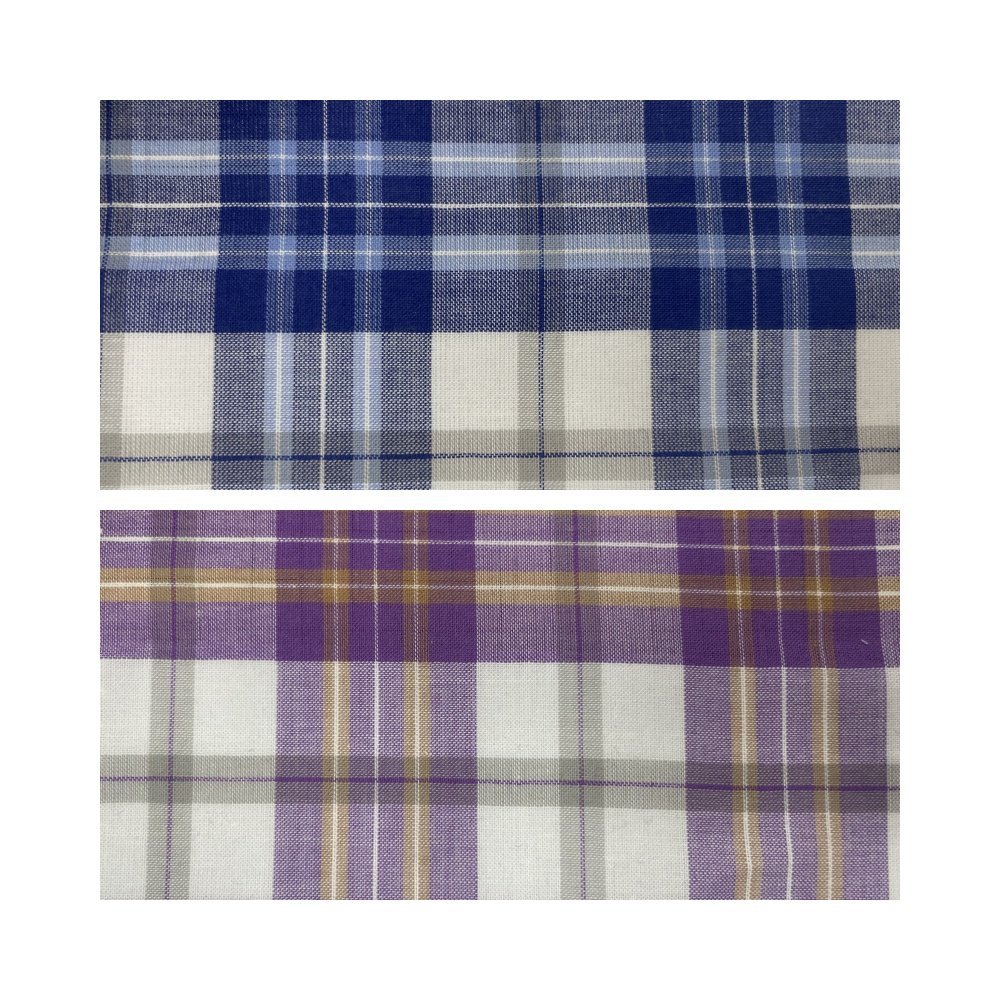 2024 Hot sale high quality check breathable wrinkle resistant pure cotton fabric made in China