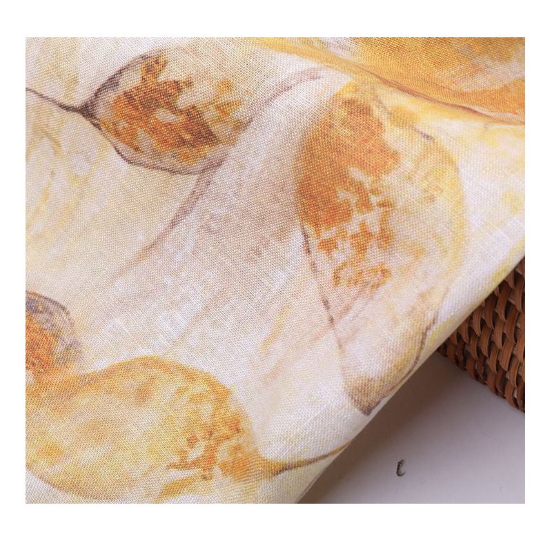 hot quality wholesale linen fabric women dress shirt digital printing fabric
