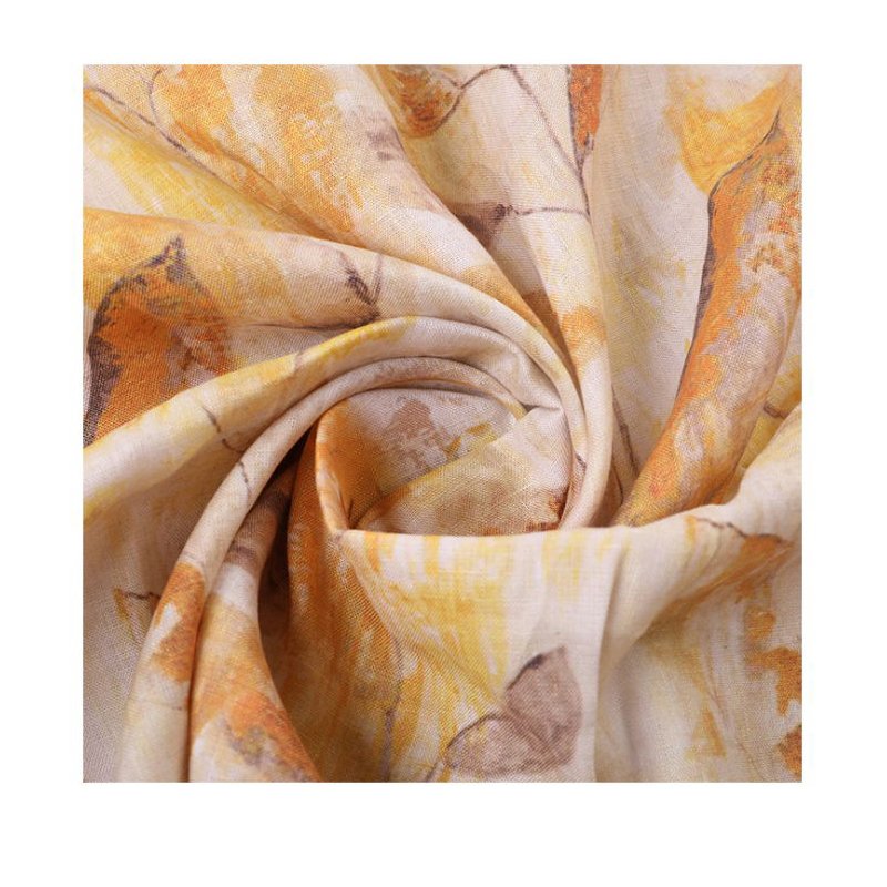 hot quality wholesale linen fabric women dress shirt digital printing fabric