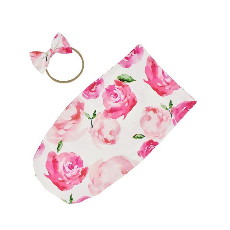 Printed Fabric Swaddle Blankets Baby Sack Wraps