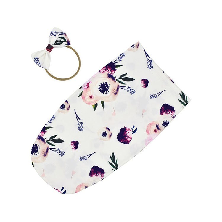 Printed Fabric Swaddle Blankets Baby Sack Wraps
