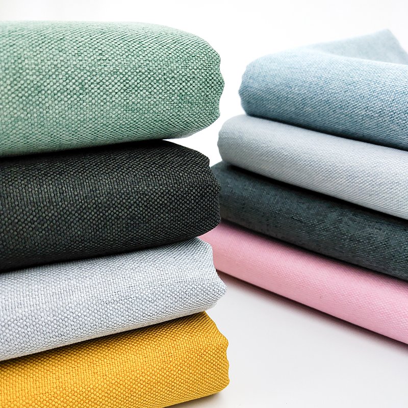 100% Polyester Linen-Looking Fabric Weaved Coating Dyed for Home Textile & Sofa Cover Breathable Feature