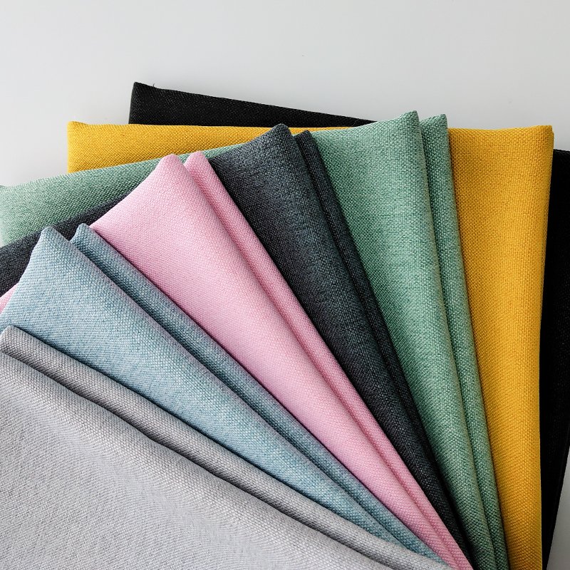 100% Polyester Linen-Looking Fabric Weaved Coating Dyed for Home Textile & Sofa Cover Breathable Feature