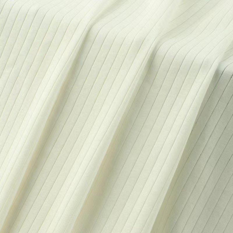 High Quality Drop Needle Knitted Baby 65% Bamboo Fiber 30% Cotton 5% Spandex Striped Jacquard Fabric For Clothing