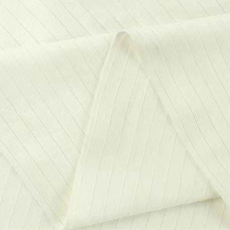 High Quality Drop Needle Knitted Baby 65% Bamboo Fiber 30% Cotton 5% Spandex Striped Jacquard Fabric For Clothing