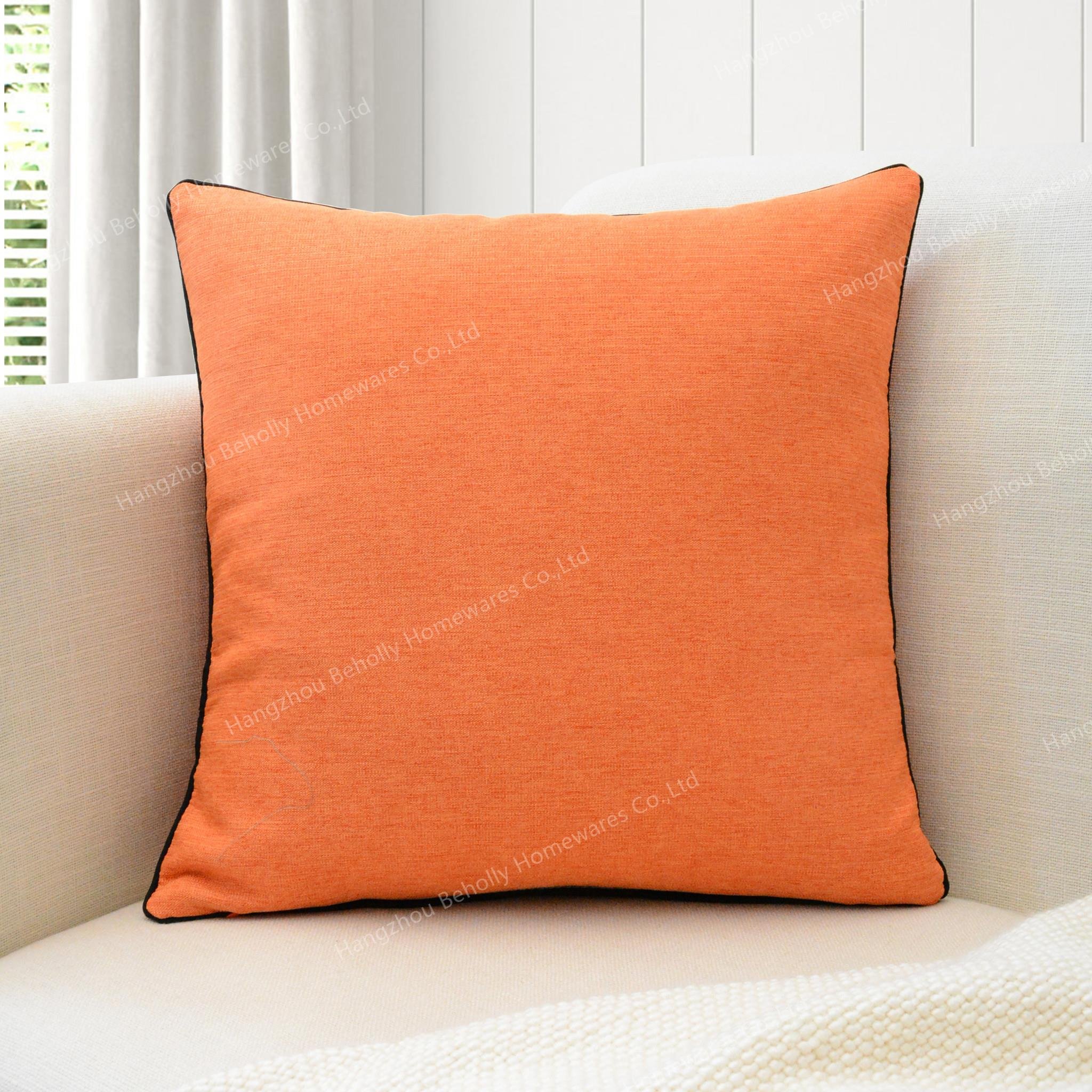 Halloween Series Embroidered Faux Linen Fabric 45*45 Cushion Covers Decor Throw Pillow Cover