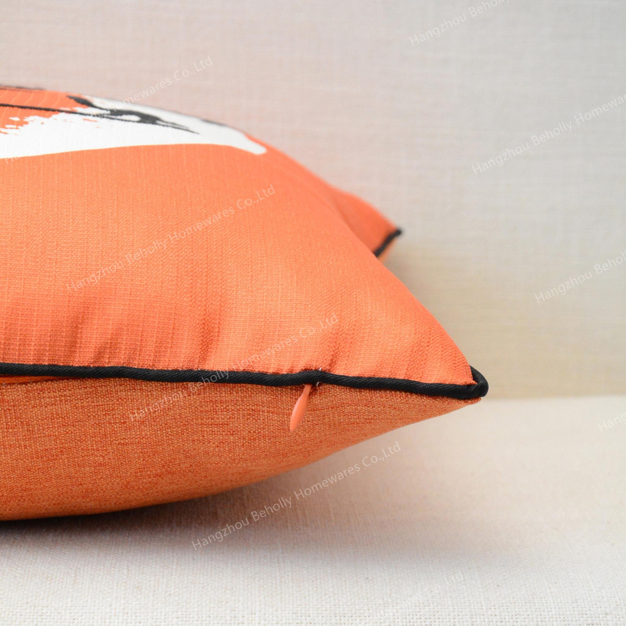 Halloween Series Embroidered Faux Linen Fabric 45*45 Cushion Covers Decor Throw Pillow Cover