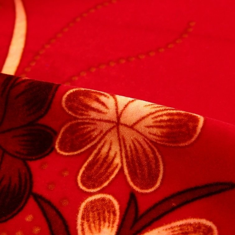 China floral custom 100% polyester printed dress ombre velvet fabric for lady garments