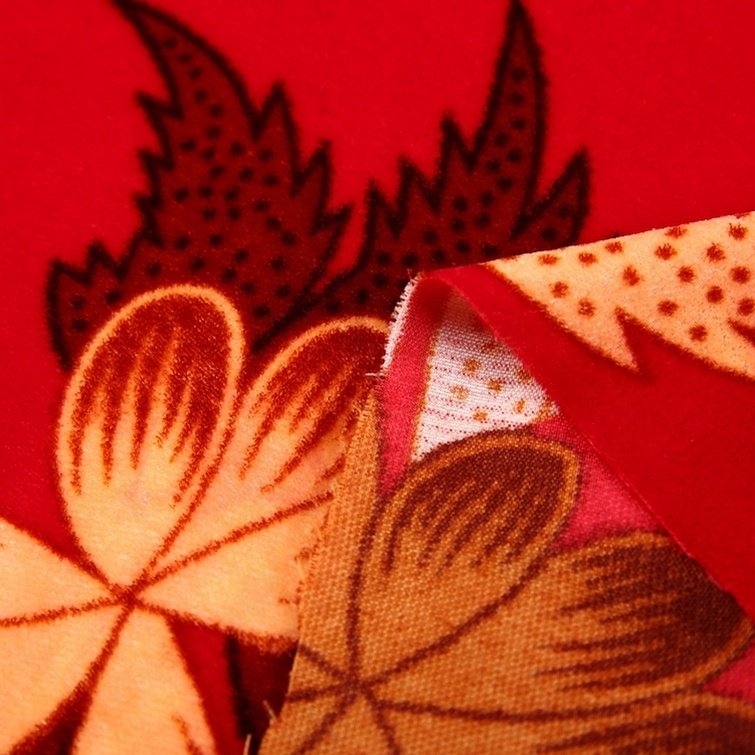 China floral custom 100% polyester printed dress ombre velvet fabric for lady garments