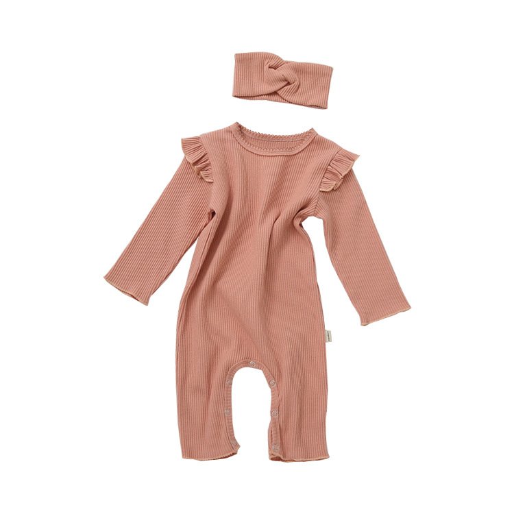 Baifei Custom Organic Bamboo Ruffle Onesie Rope de Bebe Ribbed Baby Boy's Girls' Baby Clothing Bamboo Rompers Baby Clothes Girls