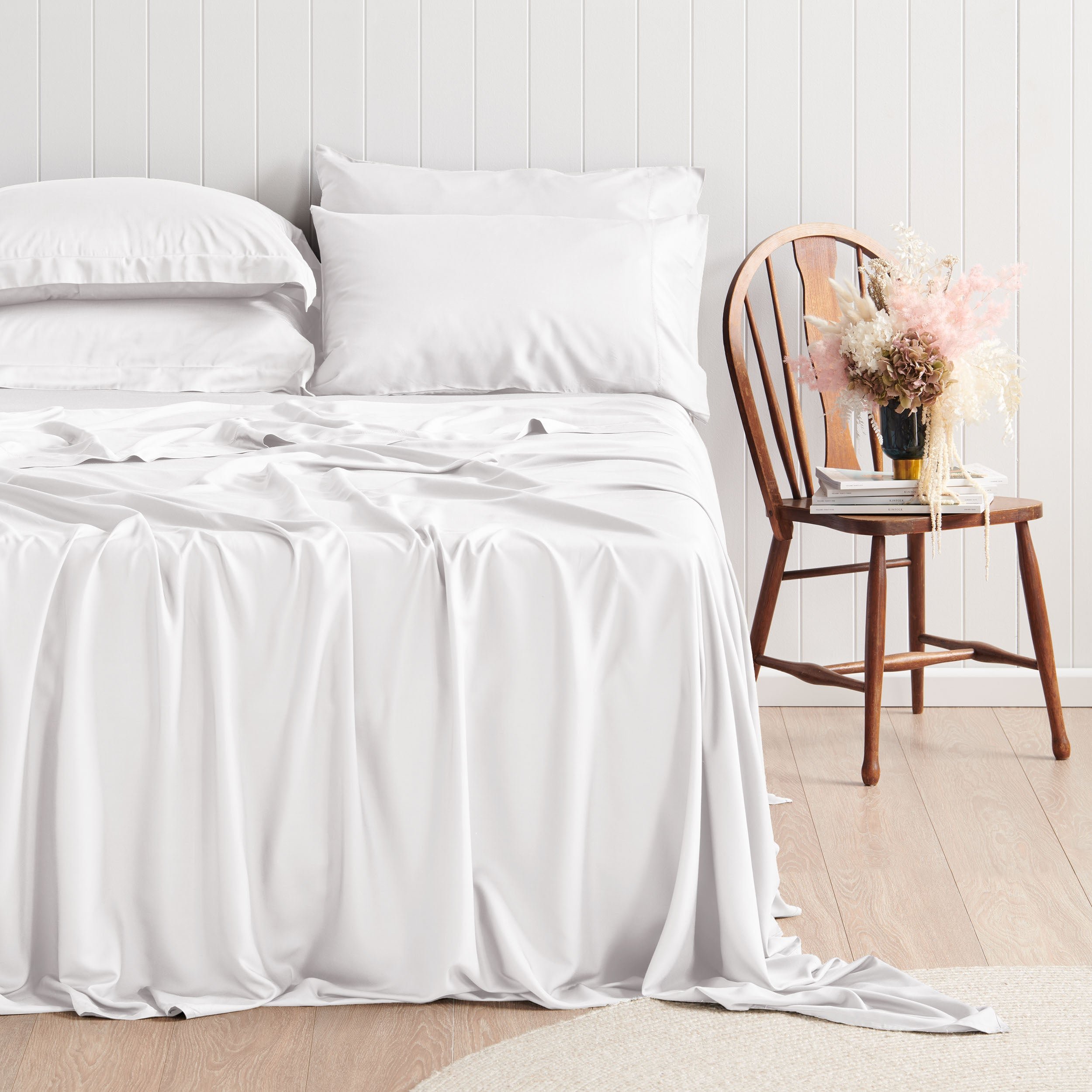 Wholesale Luxury Cooling Breathable Soft Hand Feeling Bed Sheets Set 100% Organic Viscose Bamboo Bedding Set