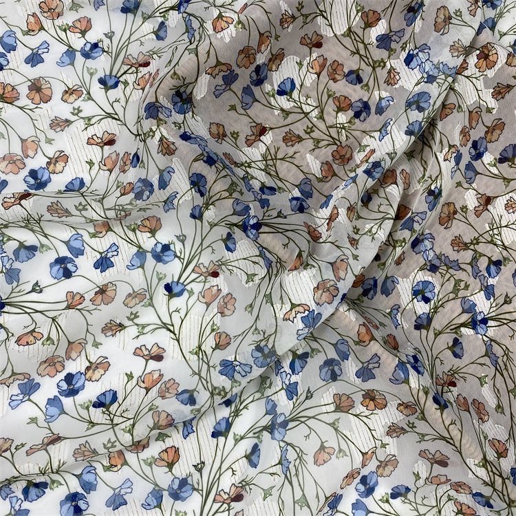 wholesale stocklot cheap polyester metallic luxury jacquard dresses women chiffon
