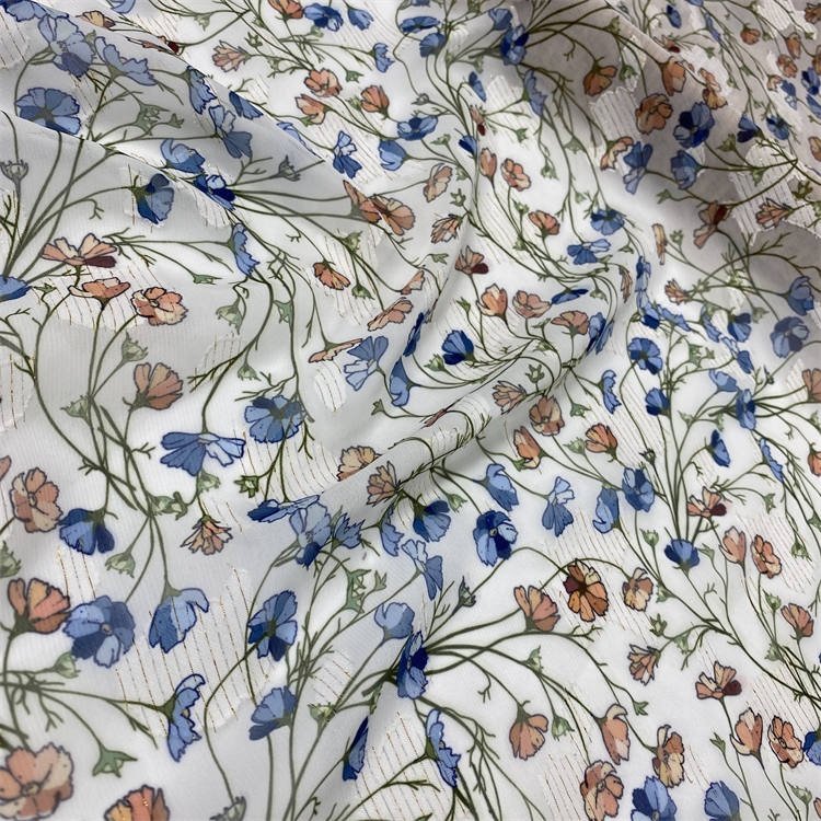 wholesale stocklot cheap polyester metallic luxury jacquard dresses women chiffon