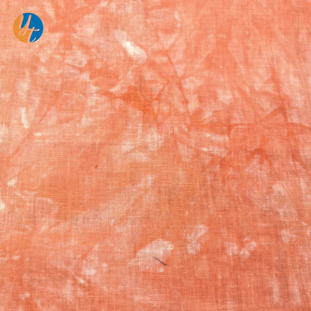 New Fashion Tie Dye Linen Fabric For Clothing Eco-friendly 100% Linen