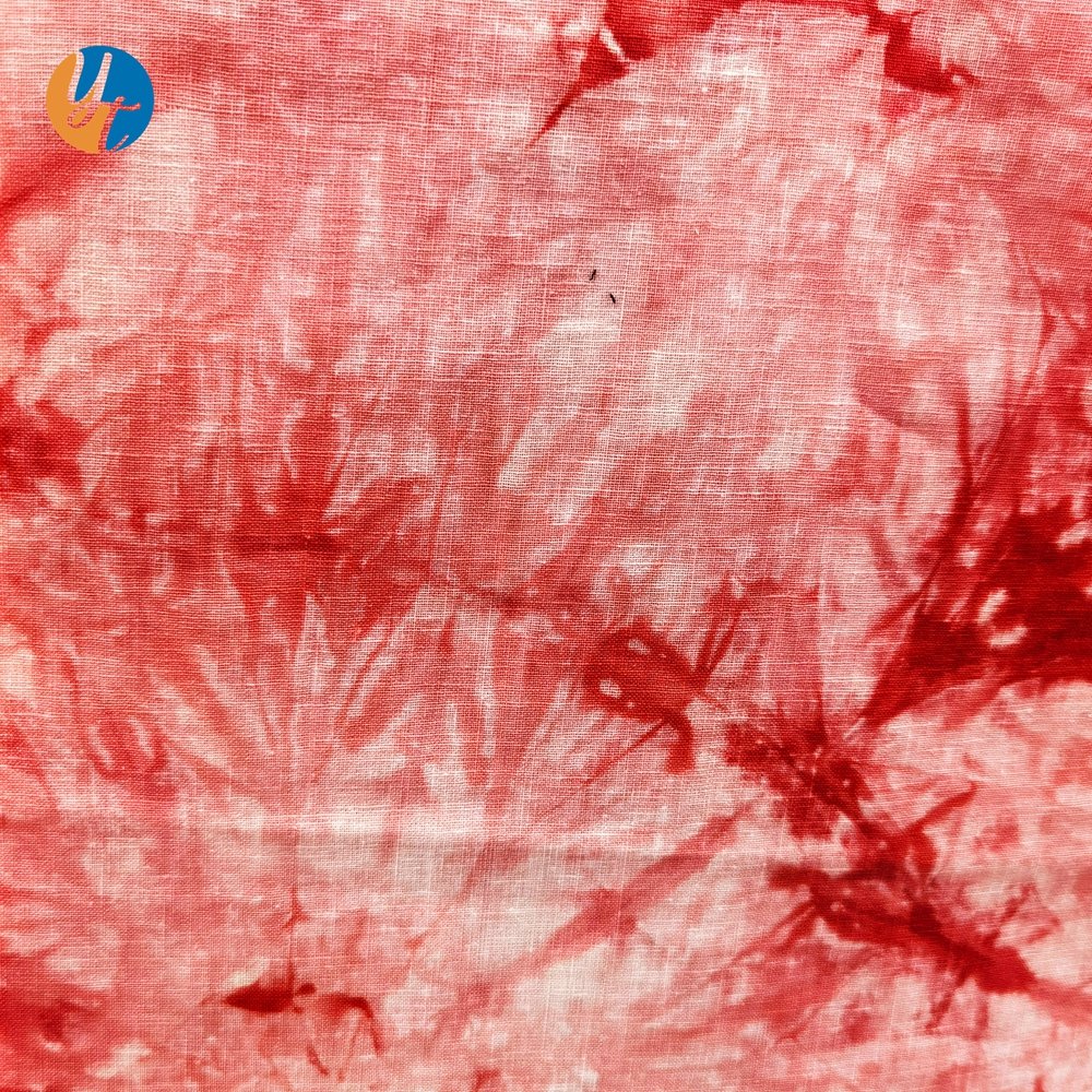 New Fashion Tie Dye Linen Fabric For Clothing Eco-friendly 100% Linen