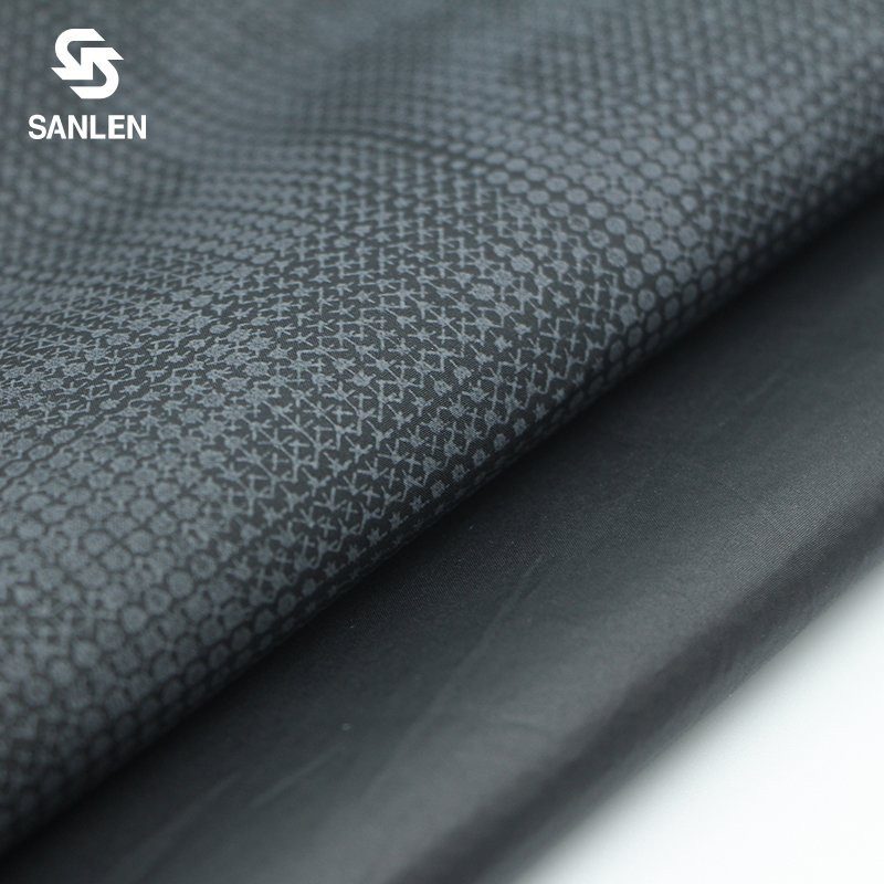 Outdoor Functional Keep Warm Inner Lining 50D Woven Semi 100% Polyester Pongee Graphene Printed Fabric For Jacket
