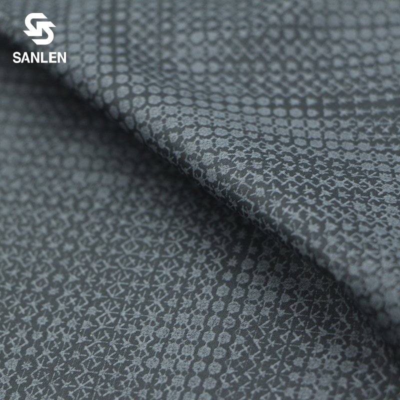 Outdoor Functional Keep Warm Inner Lining 50D Woven Semi 100% Polyester Pongee Graphene Printed Fabric For Jacket