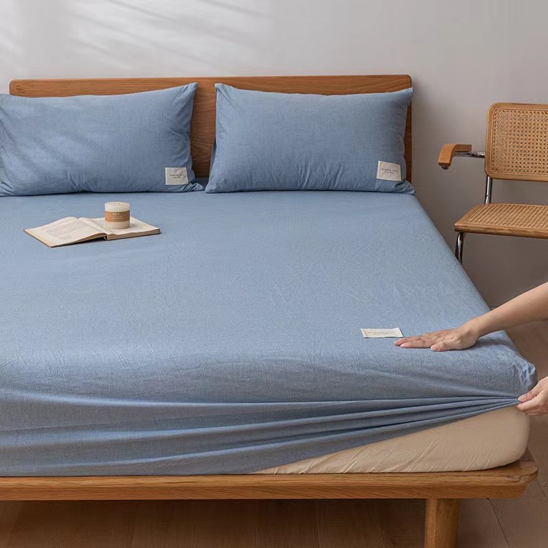 Customized Pattern 100% Cotton Fabric Fitted Bedding Set Breathable 300TC Woven Therapy for Home Hotel