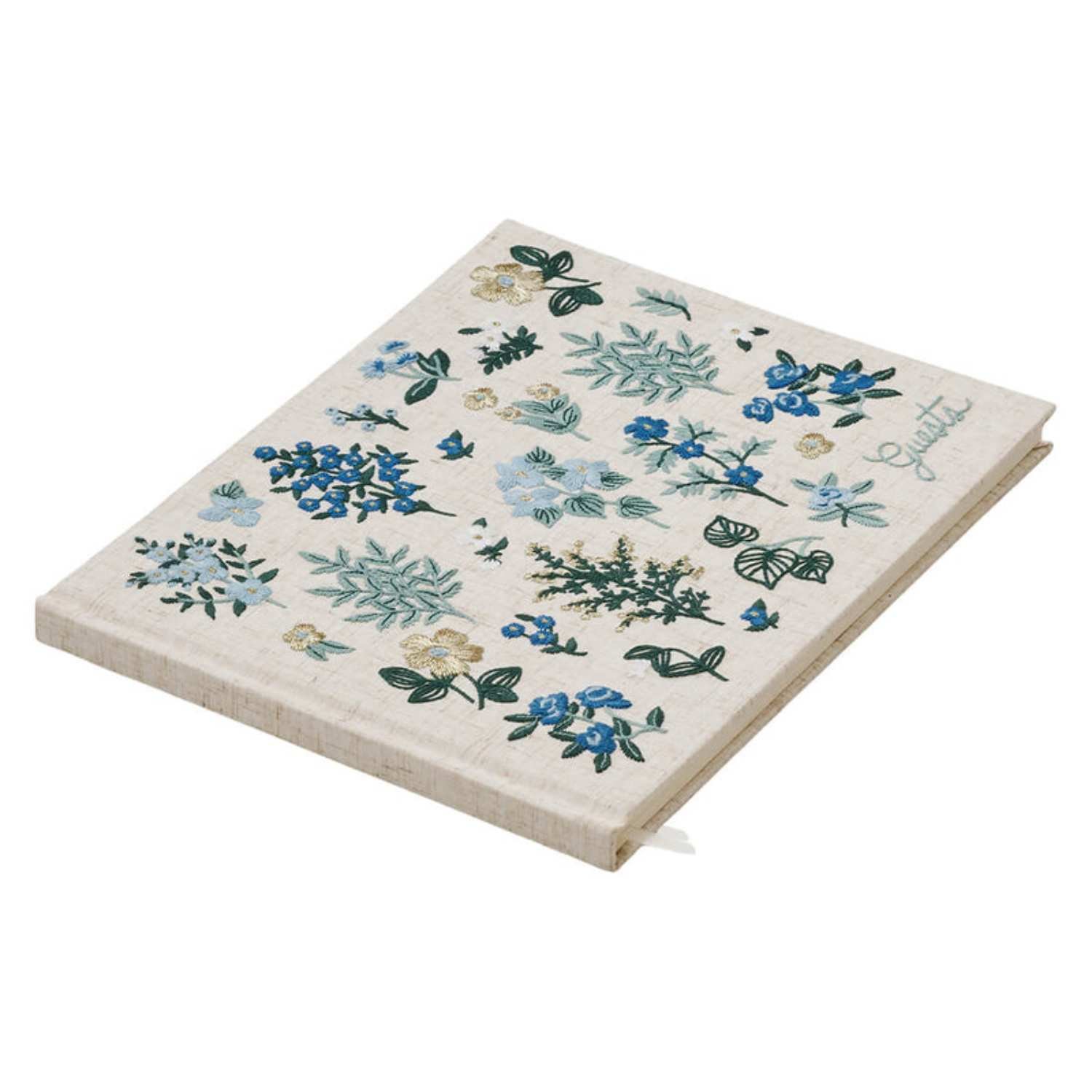 Custom A4 A5 Guest Book Signs Engagement Gifts Linen Embroidery Fabric Book Cover Wedding Guestbook
