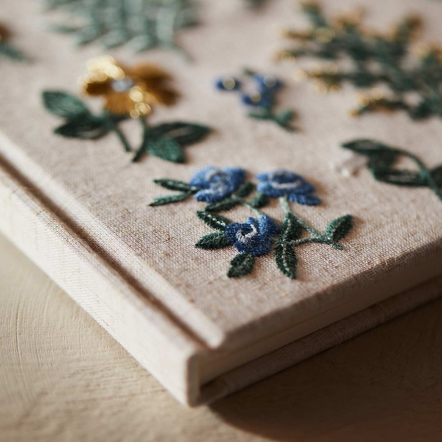 Custom A4 A5 Guest Book Signs Engagement Gifts Linen Embroidery Fabric Book Cover Wedding Guestbook