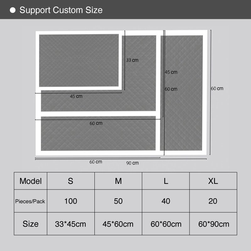super absorbent wholesale bamboo charcoal fiber disposable 6 layers dog cat training pee pad