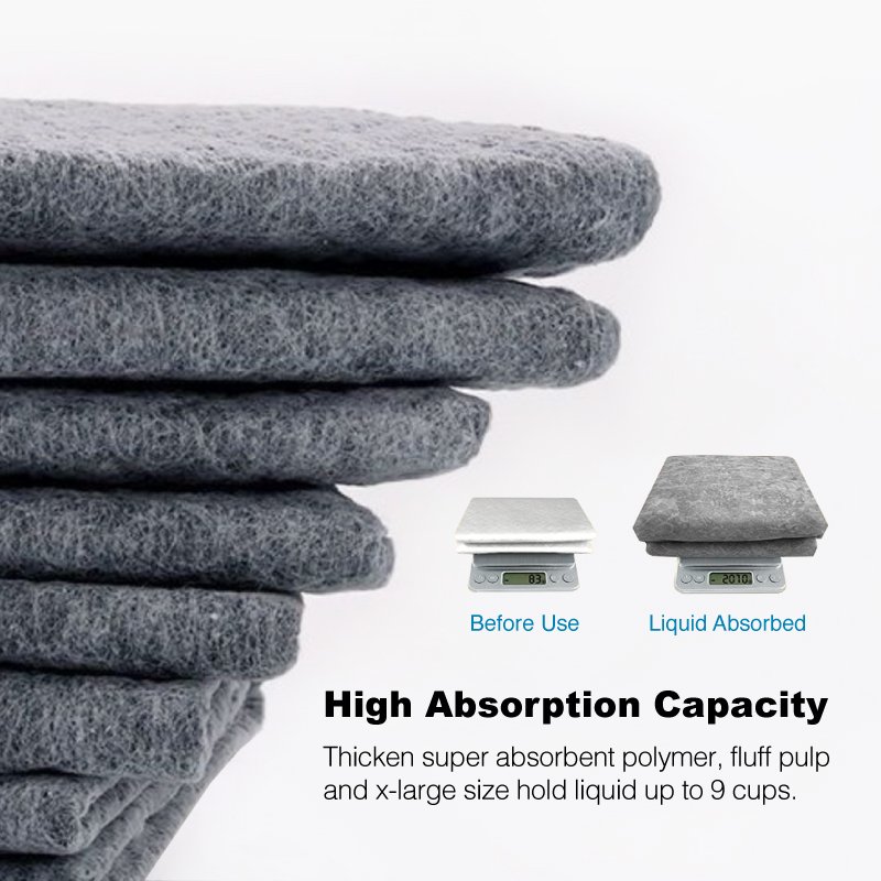 super absorbent wholesale bamboo charcoal fiber disposable 6 layers dog cat training pee pad