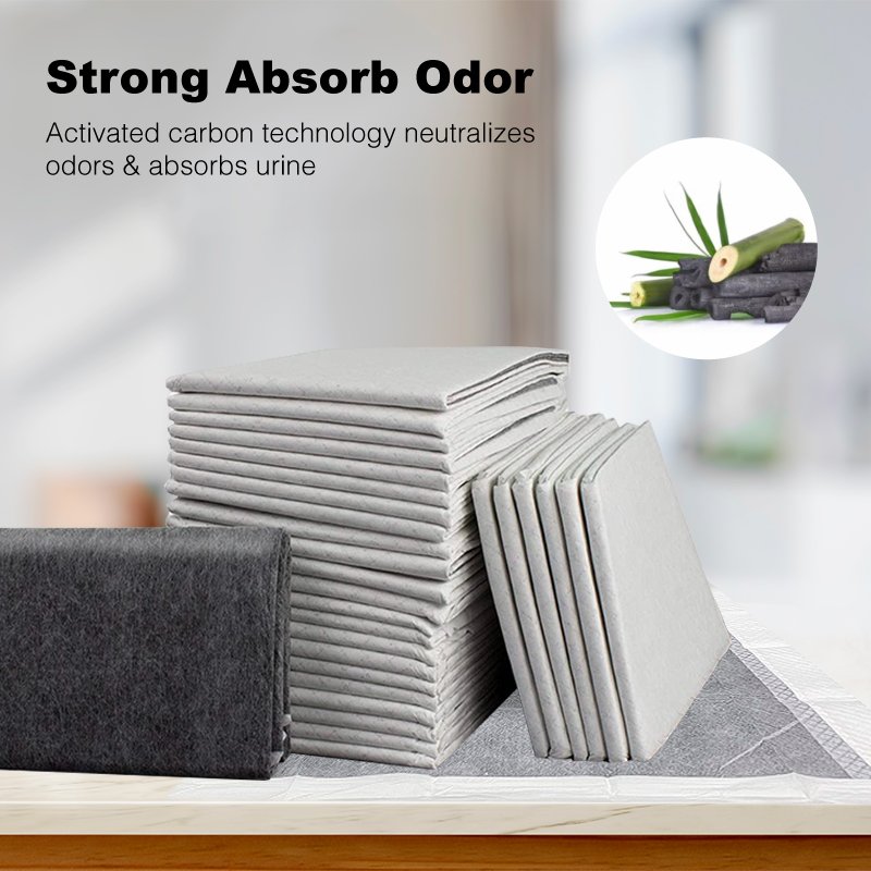 super absorbent wholesale bamboo charcoal fiber disposable 6 layers dog cat training pee pad