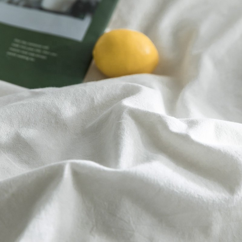 100% Organic Sateen Cotton Linen Fabric For hotel bedding set
