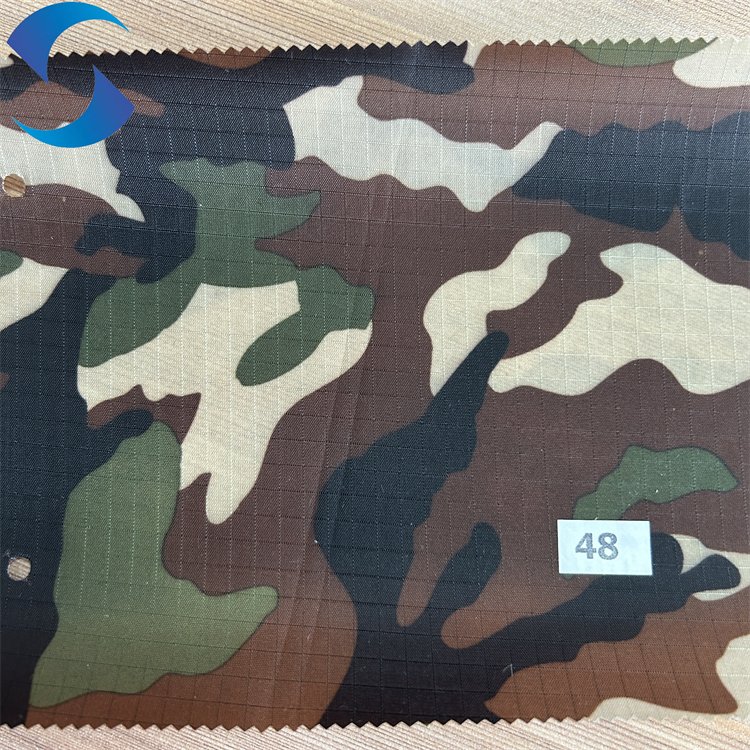 100% Polyester Taffeta fabric 210t camouflage fabric Waterproof PU Coated Customized Color Roll Packing lining fabric
