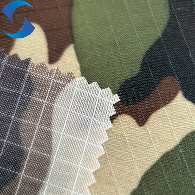 100% Polyester Taffeta fabric 210t camouflage fabric Waterproof PU Coated Customized Color Roll Packing lining fabric