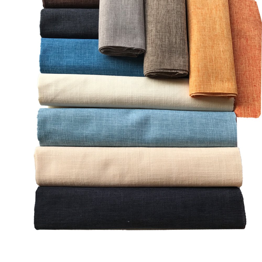 100%Polyester Cotton Fabric Wholesale Knitting Flax Hemp Fabric High Quality 380gsm Sewing Textile Linen Fabric for Clothes