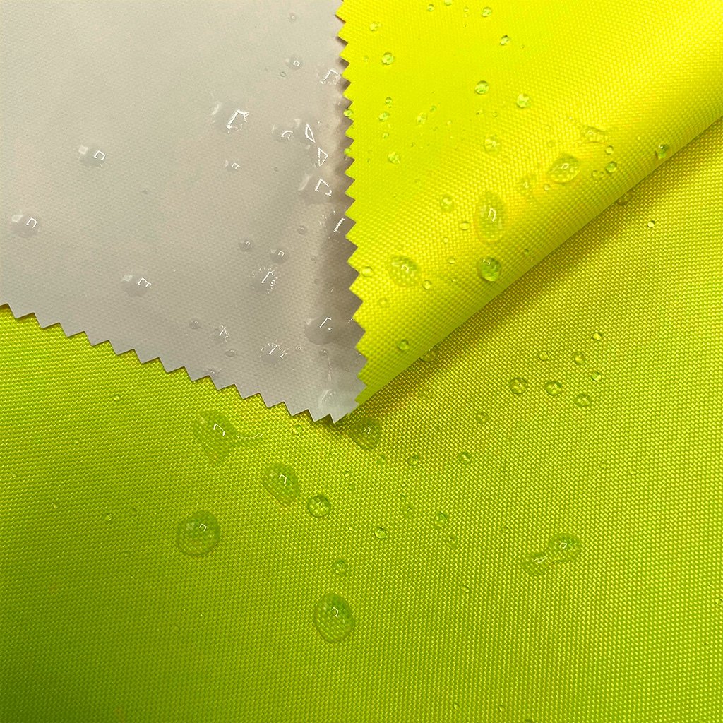 210T ripstop polyester fluorescent taffeta PU coated fabric for covers