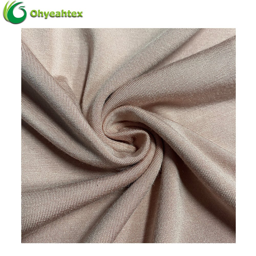 Custom Fabric Bamboo 220Gsm 95% Bamboo 5% Spandex Bamboo Fiber Fabric For Garment