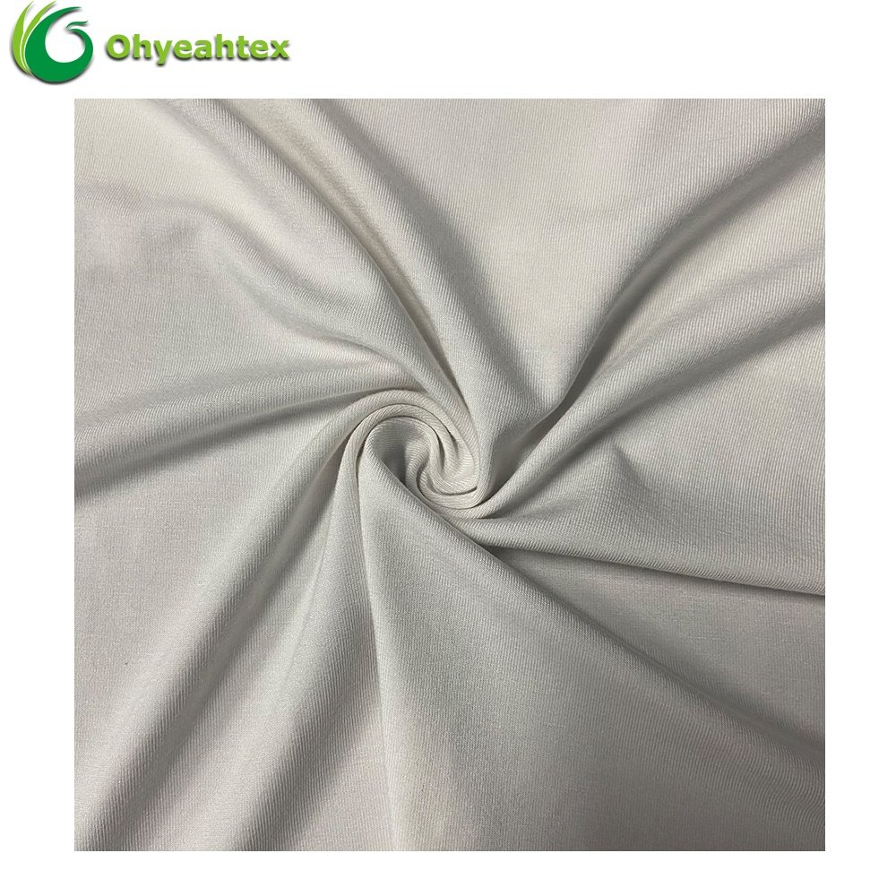 Custom Fabric Bamboo 220Gsm 95% Bamboo 5% Spandex Bamboo Fiber Fabric For Garment