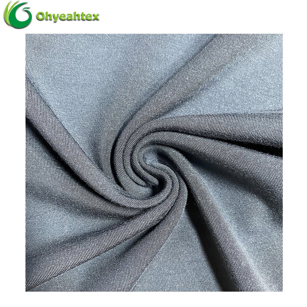 Custom Fabric Bamboo 220Gsm 95% Bamboo 5% Spandex Bamboo Fiber Fabric For Garment