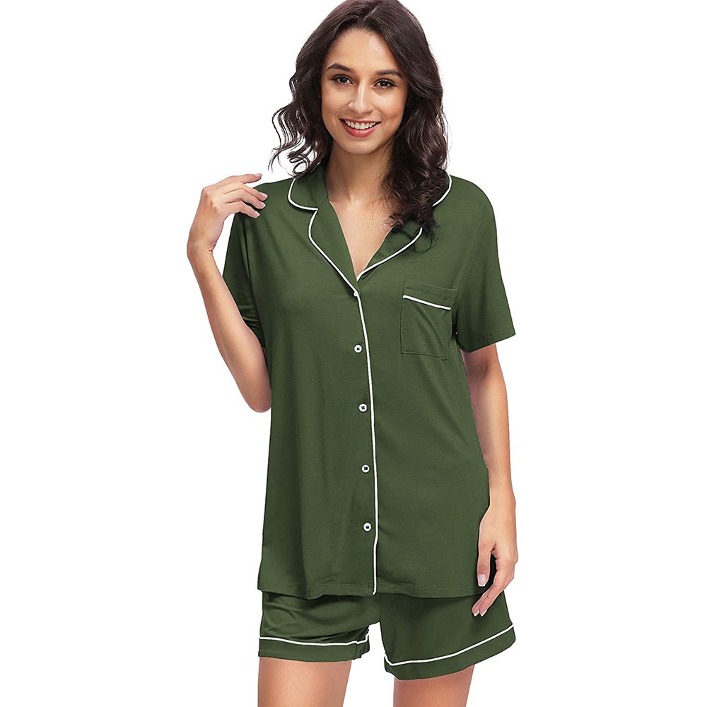 Women's Sleepwear For Gift Bamboo Modal Viscose Silk Pajamas for Women Set