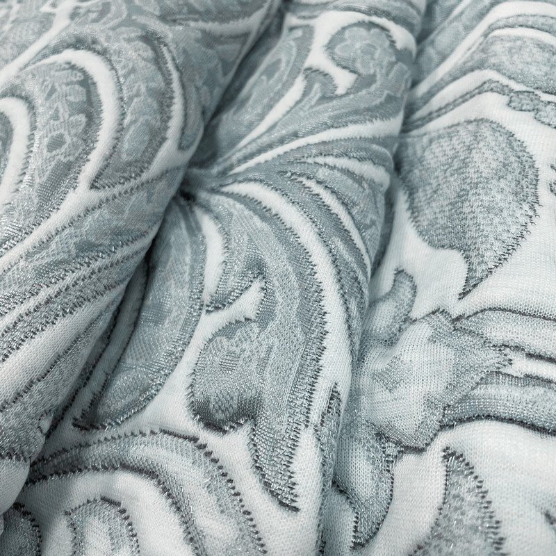 Factory Direct Luxury Design Royal Style Grey Blue Mattress Ticking Home textile Knitted Jacquard Fabric